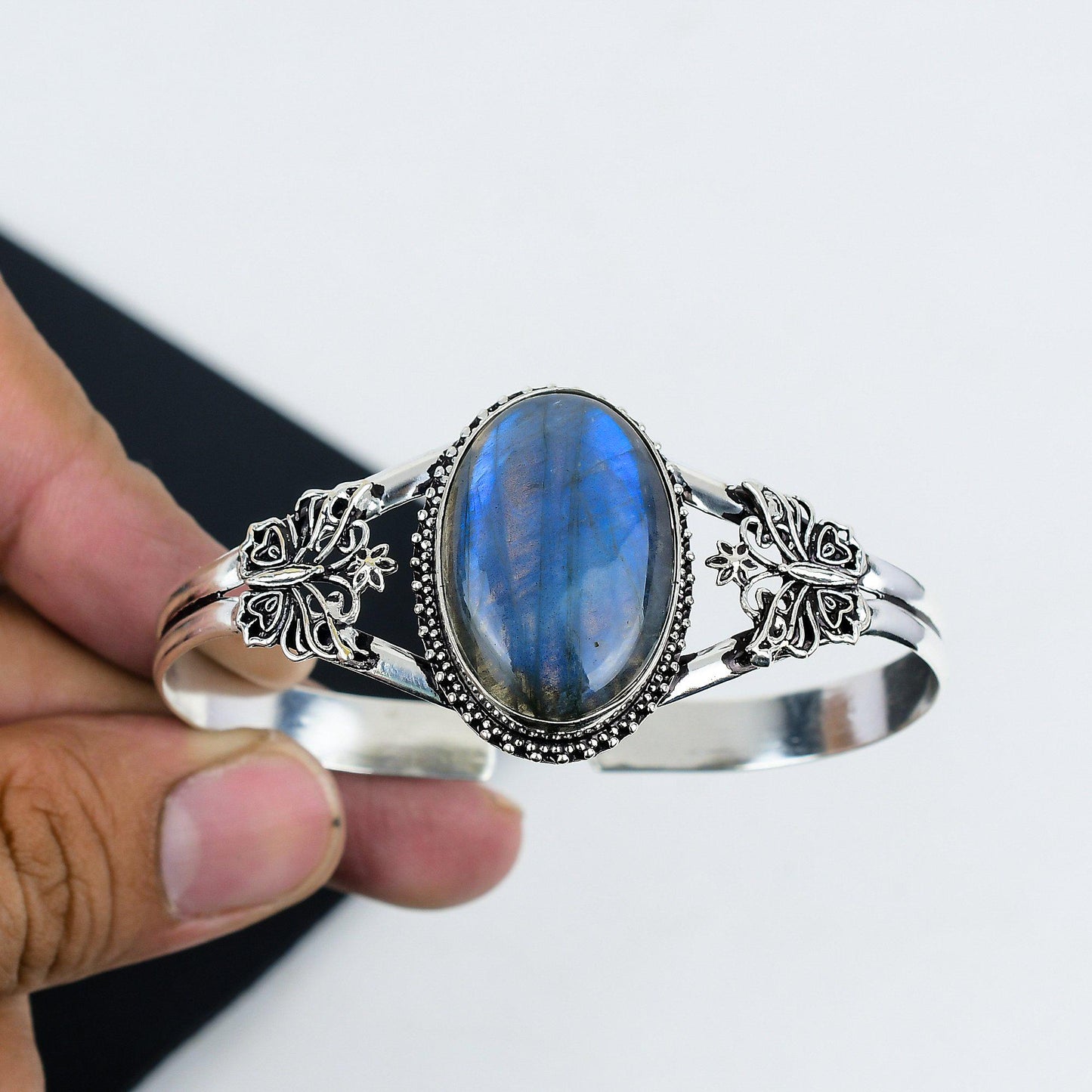 Blue Labradorite Gemstone Bangle