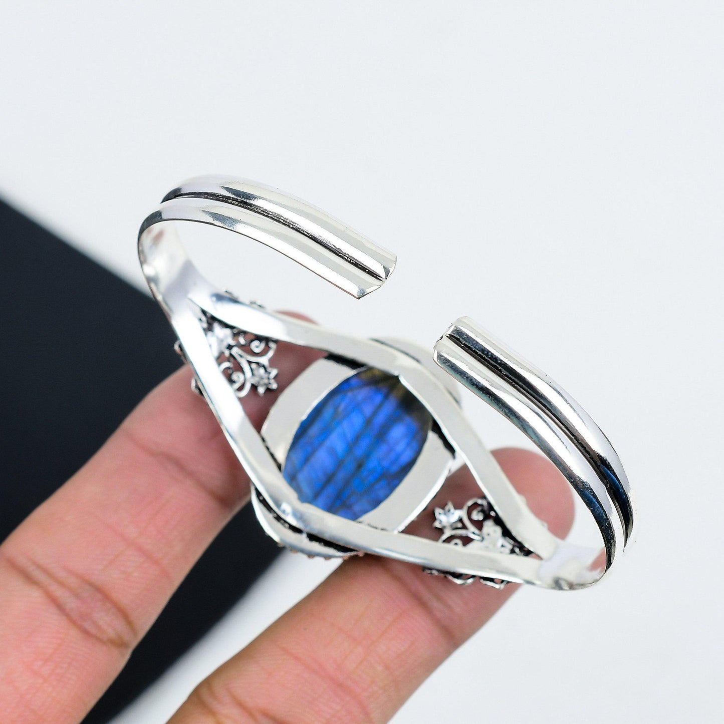 Blue Labradorite Gemstone Bangle