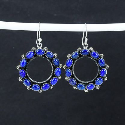 Blue Lapis Lazuli Gemstone Earrings