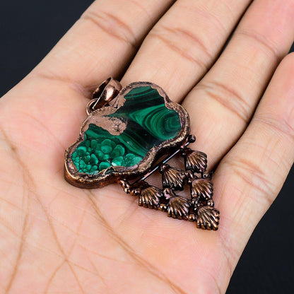 Green Malachite Gemstone Pendant