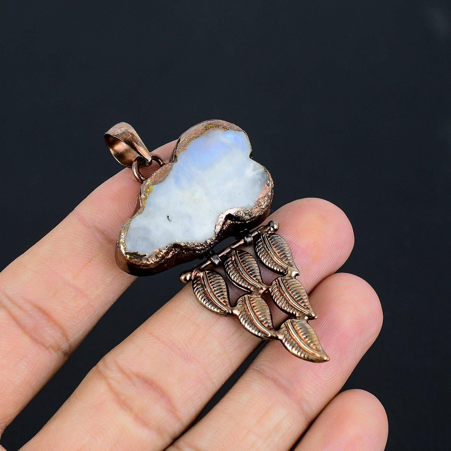 Rainbow Moonstone Gemstone Pendant