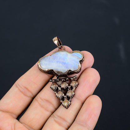 Rainbow Moonstone Gemstone Pendant