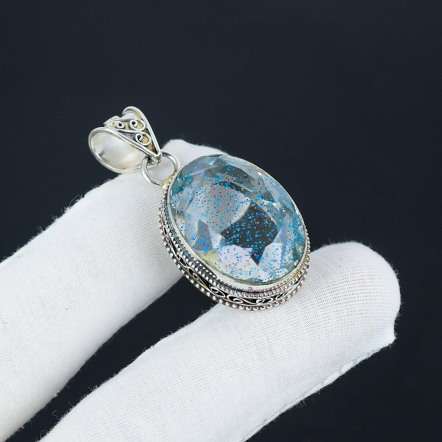 White Opal Gemstone Pendant