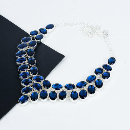 Blue Sapphire Gemstone Necklace