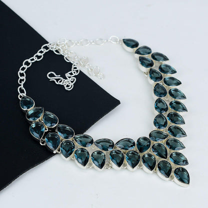 Indicolite Blue Sterling Silver Necklace