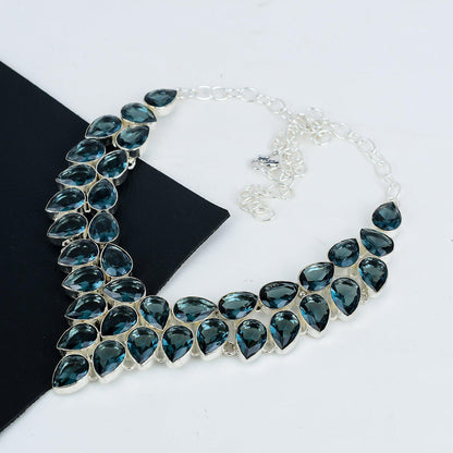 Indicolite Blue Sterling Silver Necklace