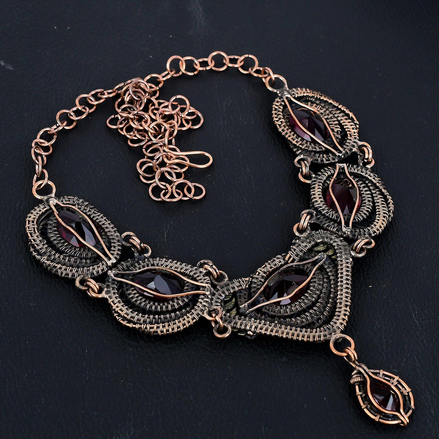 Red Garnet Gemstone Necklace