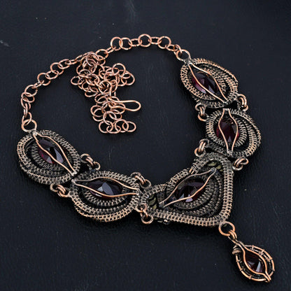 Red Garnet Gemstone Necklace