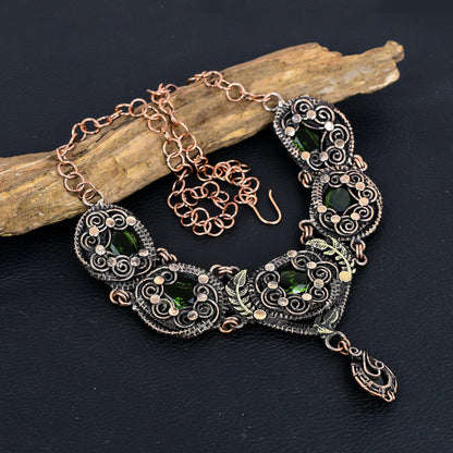 Green Peridot Gemstone Necklace