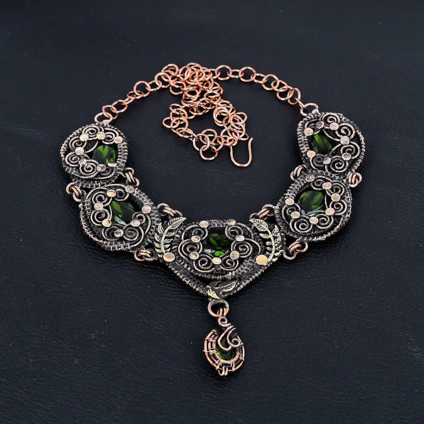 Green Peridot Gemstone Necklace