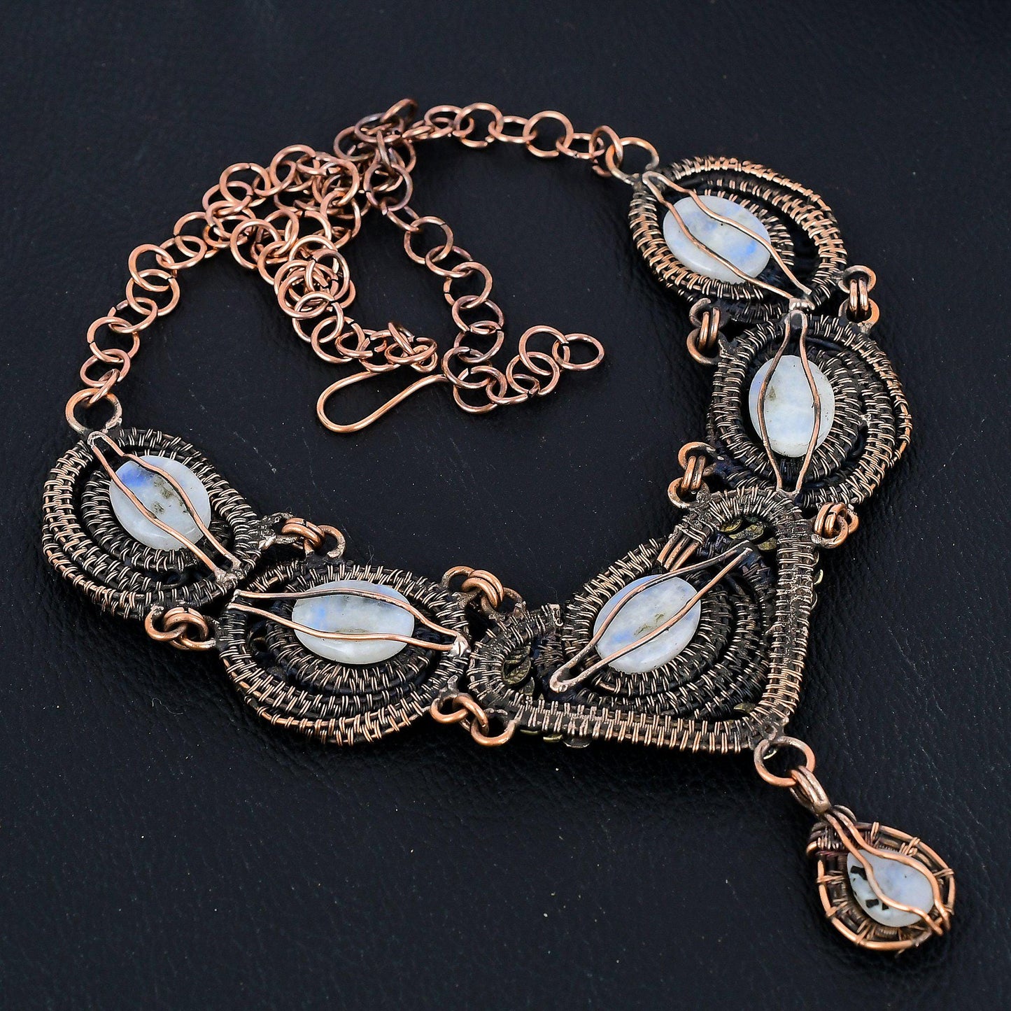 Rainbow Moonstone Gemstone Necklace