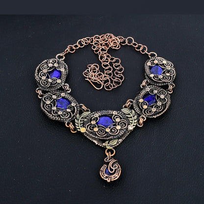 Blue Sapphire Gemstone Necklace