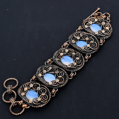 Milky White Opal Gemstone Bracelet