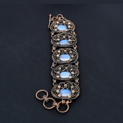Milky White Opal Gemstone Bracelet