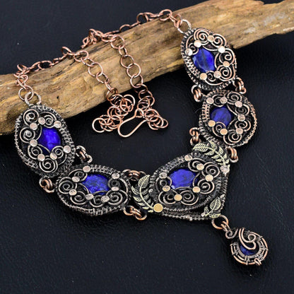 Blue Sapphire Gemstone Necklace