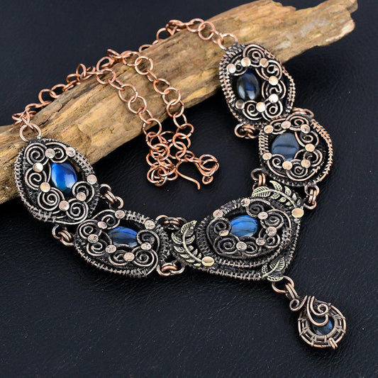 Blue Labradorite Gemstone Necklace