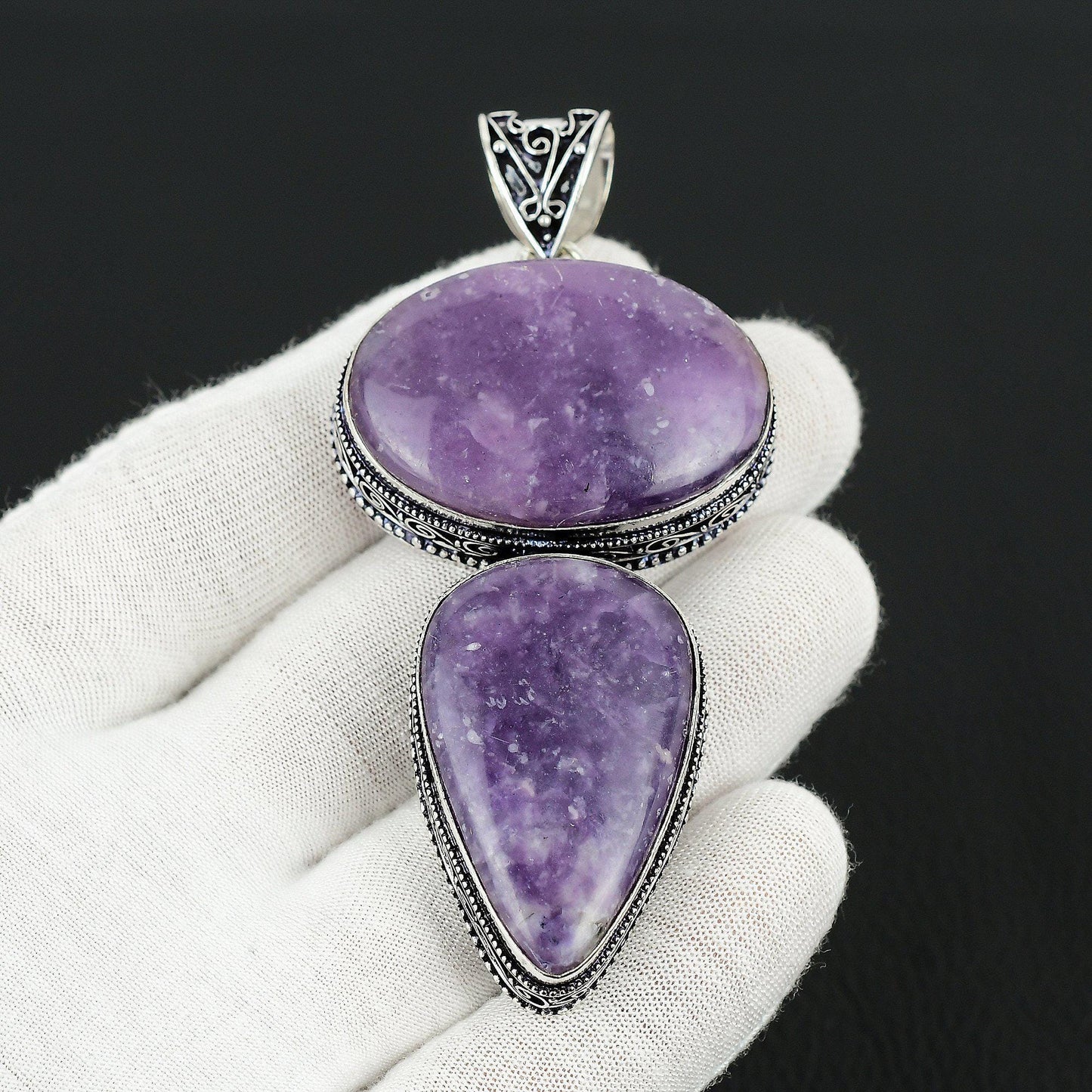 Purple Lepidolite Gemstone Pendant