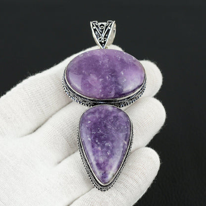 Purple Lepidolite Gemstone Pendant