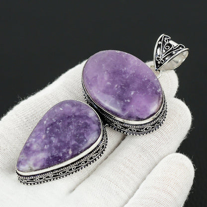 Purple Lepidolite Gemstone Pendant