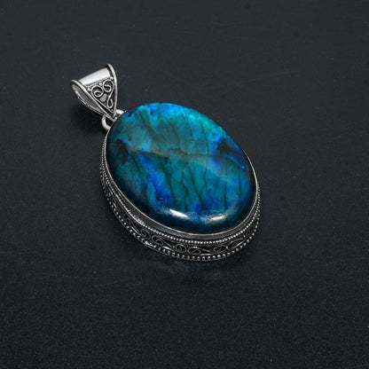 Blue Labradorite Gemstone Pendant