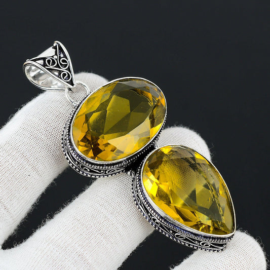 Yellow Citrine Gemstone Pendant