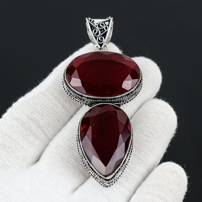 Red Garnet Gemstone Pendant