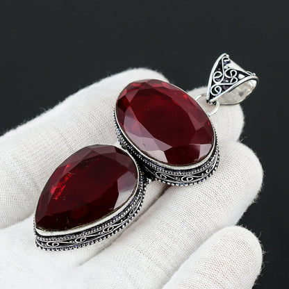 Red Garnet Gemstone Pendant