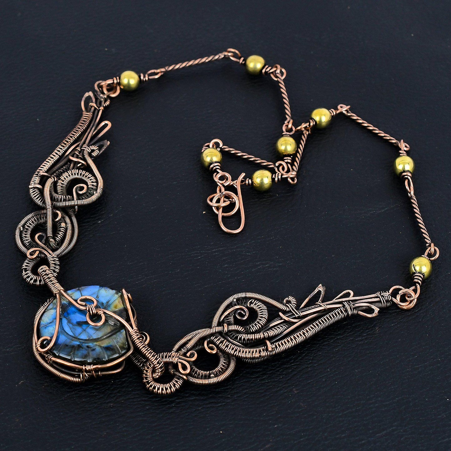 Blue Labradorite Gemstone Necklace