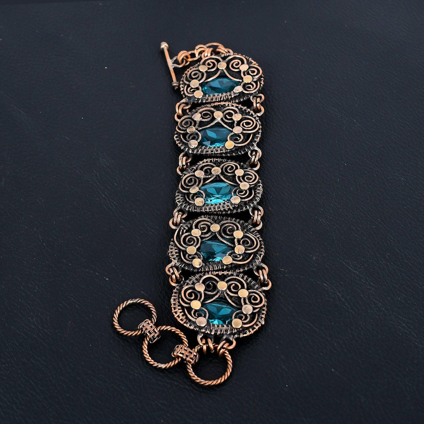 Blue Topaz Gemstone Bracelet