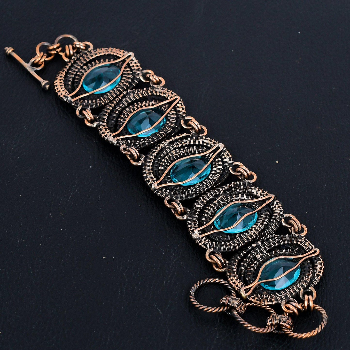 Blue Topaz Gemstone Bracelet
