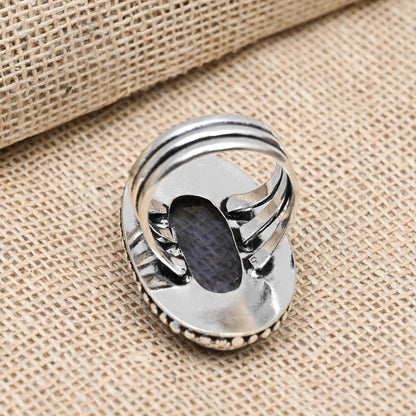 Dainty Sterling Silver Blue Iolite Ring