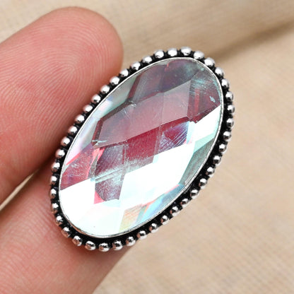 Mystic Topaz Sterling Silver Ring