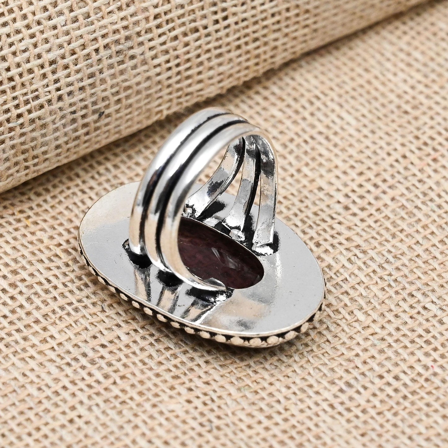 Purple Amethyst Silver Ring