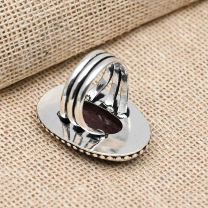 Purple Amethyst Silver Ring