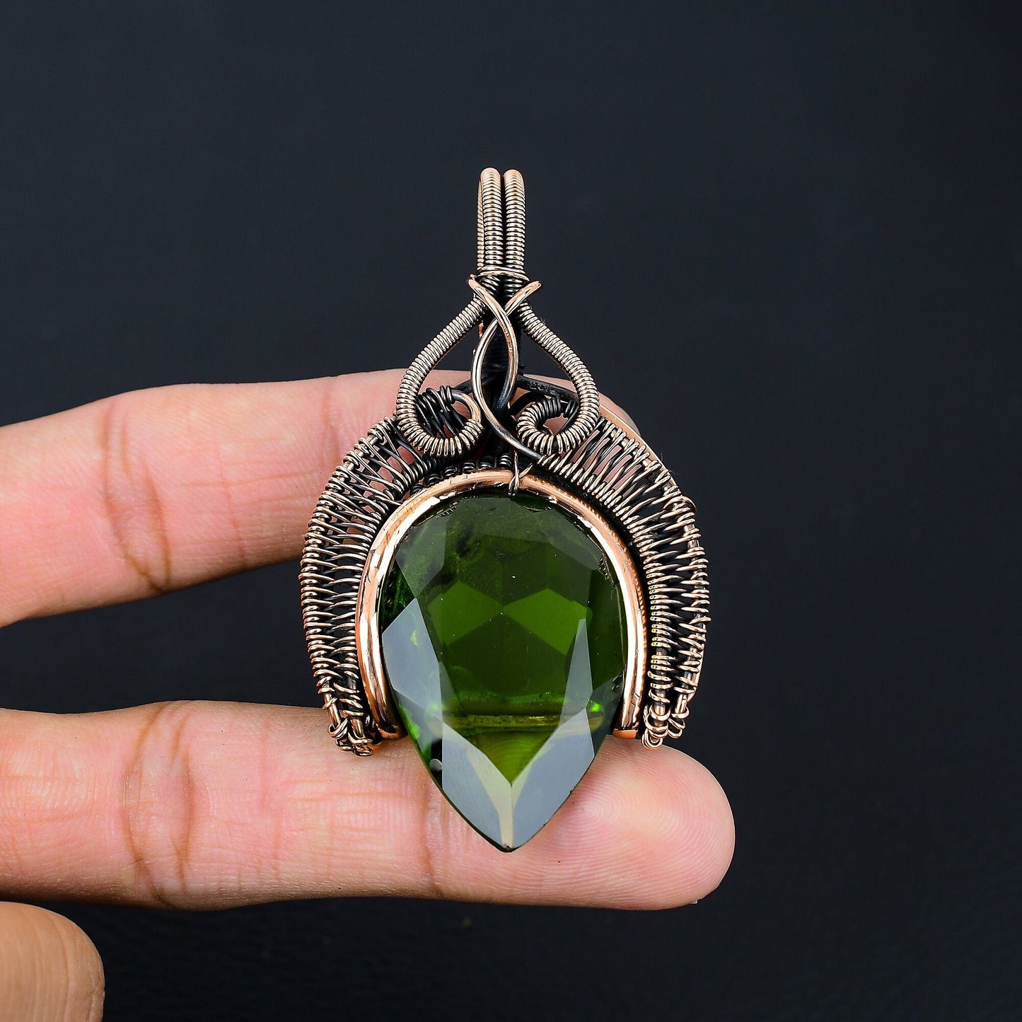 Green Peridot Gemstone Pendant