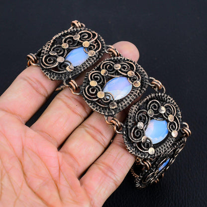 Milky White Opal Gemstone Bracelet