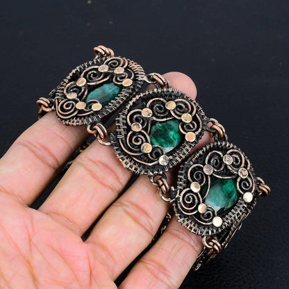 Green Emerald Gemstone Bracelet