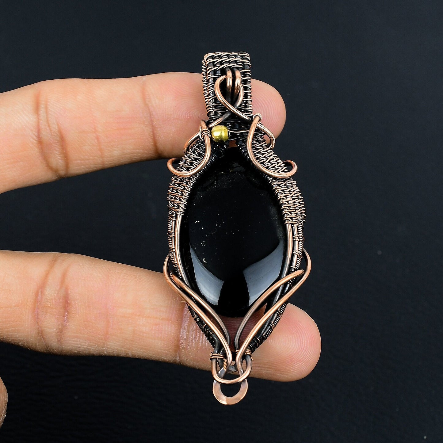 Black Onyx Gemstone Pendant