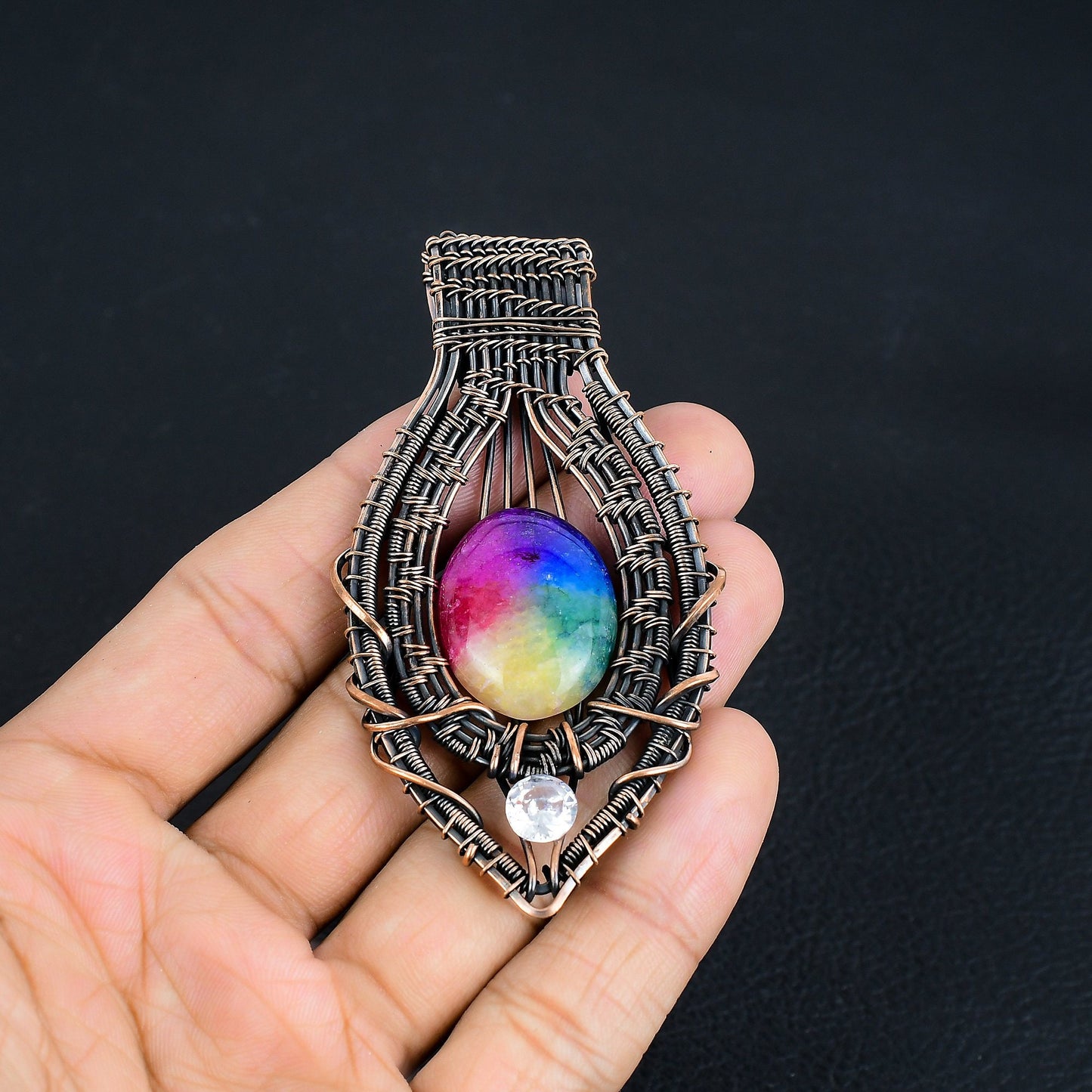 Rainbow Solar Quartz Gemstone Pendant