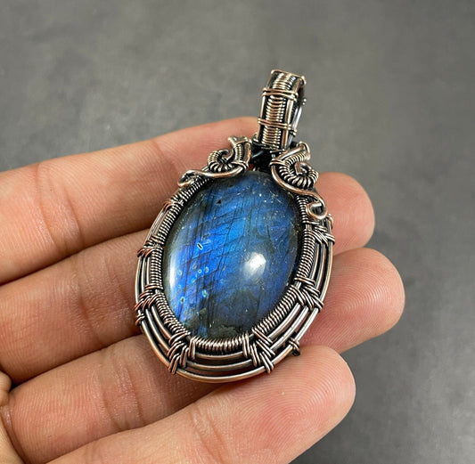 Blue Labradorite Gemstone Pendant