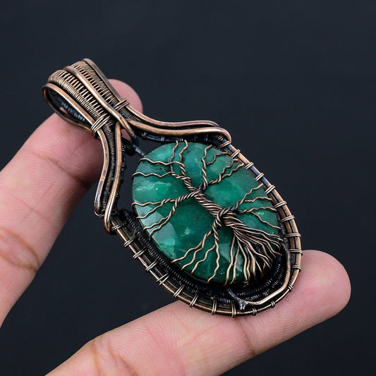 Green Emerald Gemstone Pendant