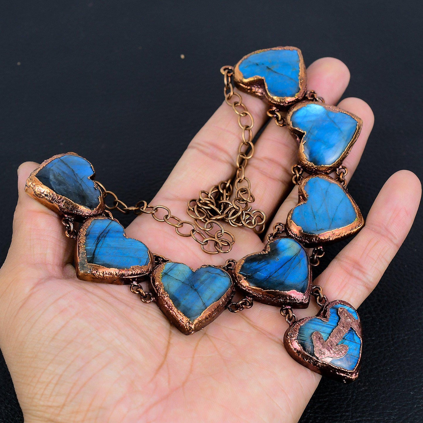 Blue Labradorite Gemstone Necklace