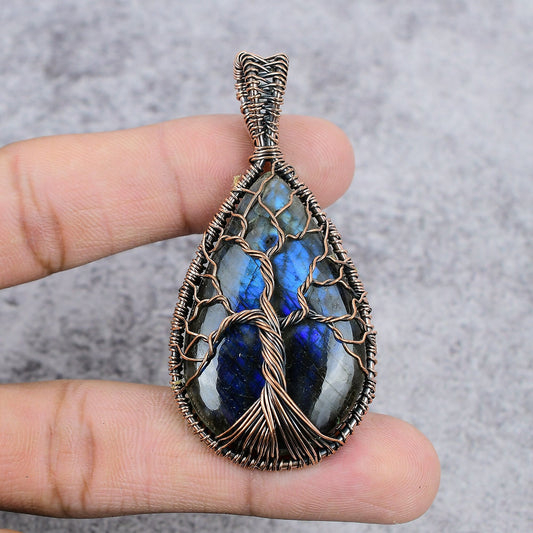 Blue Labradorite Gemstone Pendant