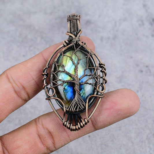 Blue Labradorite Gemstone Pendant