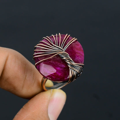 Kashmir Red Ruby Gemstone Ring