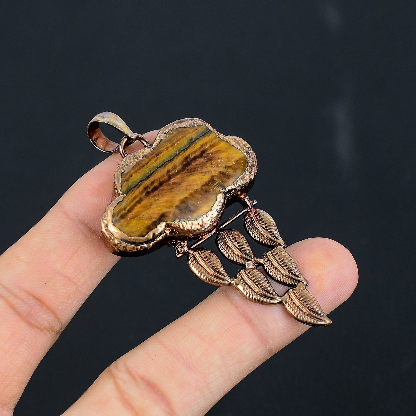 Brown Tiger Eye Gemstone Pendant