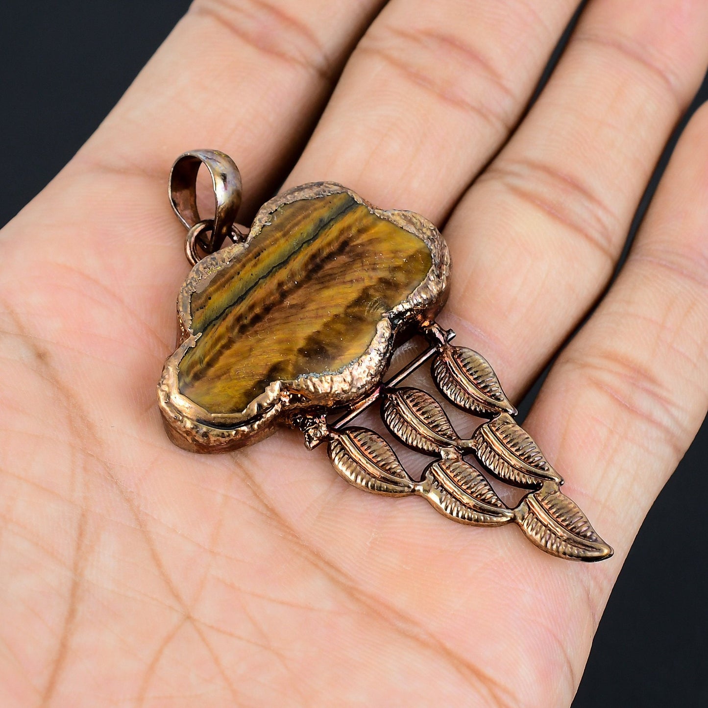 Brown Tiger Eye Gemstone Pendant