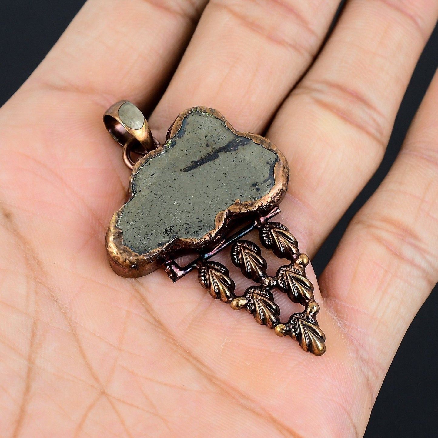 Golden Pyrite Gemstone Pendant