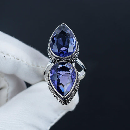Purple Amethyst Gemstone Ring