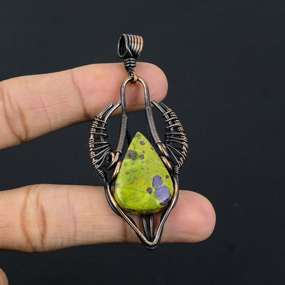 Green & Purple Atlantisite Gemstone Pendant